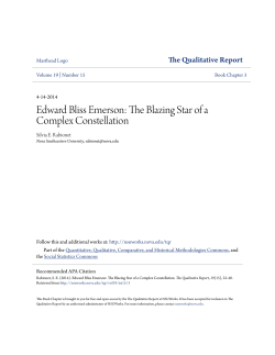 Edward Bliss Emerson: The Blazing Star of a Complex Constellation