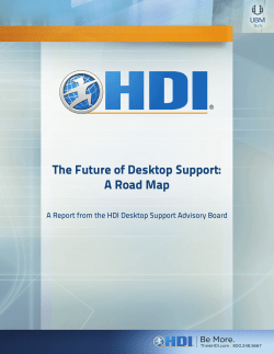 The Future of Desktop Support: A Road Map