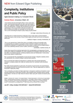 Complexity, Institutions and Public Policy
