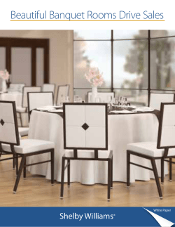 Beautiful Banquet Rooms Drive Sales