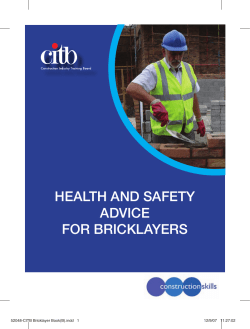 health and safety advice for bricklayers