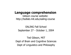 Language comprehension