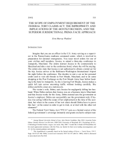 the scope of employment requirement of the federal tort claims act