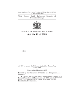 The Offence Against the Person (Amendment)(Harassment) Act, 2005