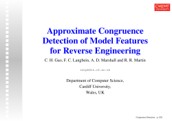 Approximate Congruence Detection of Model