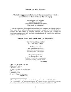 Satirical Verse The Blasted Pine