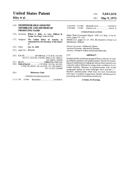Semipermeable osmotic membrane and method of producing same
