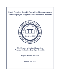 full report - North Carolina General Assembly