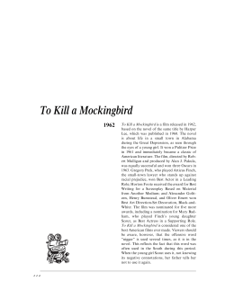 To Kill A Mockingbird - HonorsEnglish1Peterson