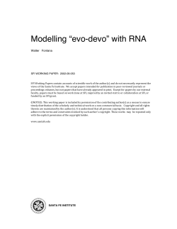 Modelling`evo-devo`with RNA