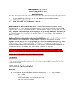of the Rules of Admission To