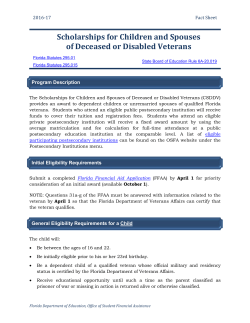 Scholarships for Children and Spouses of Deceased or Disabled