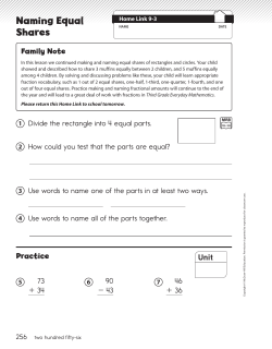 Naming Equal Shares - Greensburg Salem School District