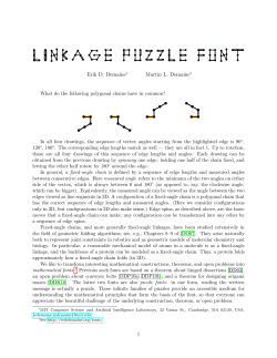 Erik D. Demaine&lowast; Martin L. Demaine&lowast;