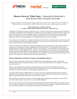 Disaster Recovery White Paper