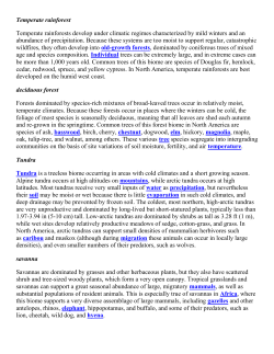 Biomes Reading