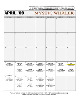 Mystic Whaler Spring 2009 - Hudson River Sloop Clearwater