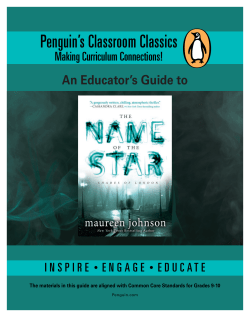 An Educator`s Guide to The Name of the Star by Maureen Johnson