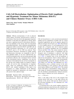 Cell&ndash;Cell Electrofusion: Optimization of Electric Field Amplitude and