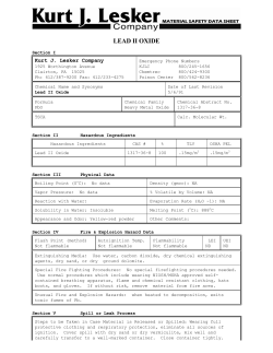 lead ii oxide - Kurt J. Lesker Company