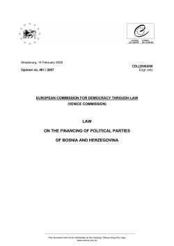 law on the financing of political parties of bosnia and herzegovina