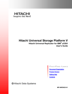 Hitachi Universal Replicator for IBM z/OS User`s Guide