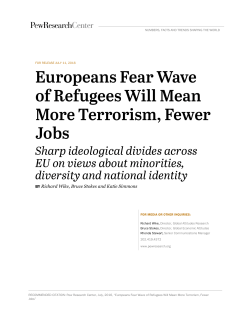 Europeans fear wave of refugees will mean more terrorism, fewer jobs