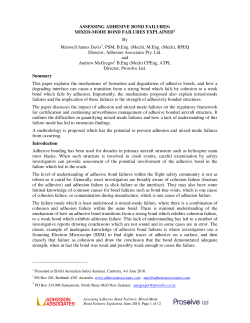 Assessing Adhesive Bond Failures