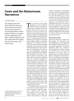 Caste and the Mainstream Narratives