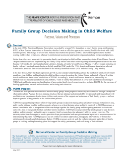 Family Group Decision Making in Child Welfare