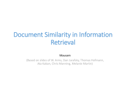 Document Similarity in Information Retrieval