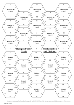 Hexagon Puzzle Multiply Divide L4