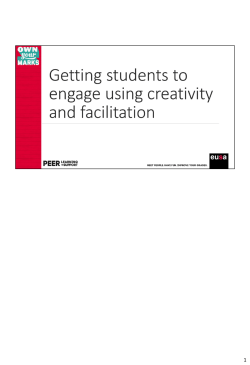 3B. Getting students to engage using creativity and faciliation