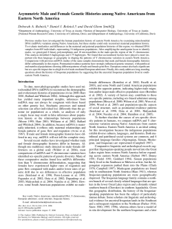 Asymmetric Male and Female Genetic Histories among Native