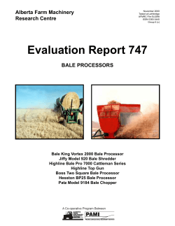 747 Bale Processors