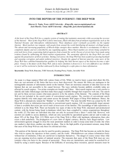 into the depths of the internet: the deep web