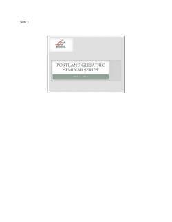 portland geriatric seminar series