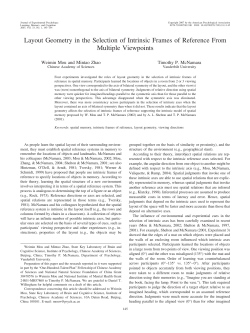 Layout Geometry in the Selection of Intrinsic Frames of Reference