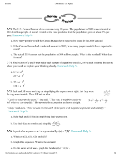 773. The US Census Bureau takes a census every 10 years. The