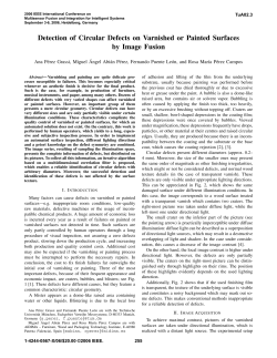 Detection of Circular Defects on Varnished or Painted Surfaces by