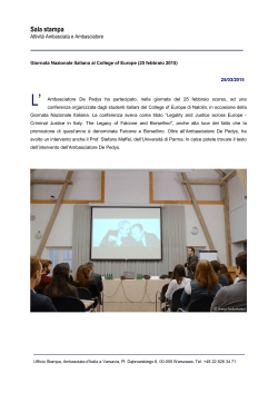 Sala stampa - Ambasciata d`Italia