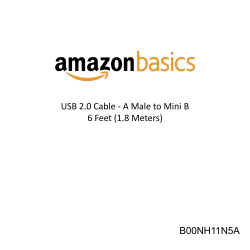 USB 2.0 Cable - A Male to Mini B 6 Feet (1.8 Meters) B00NH11N5A
