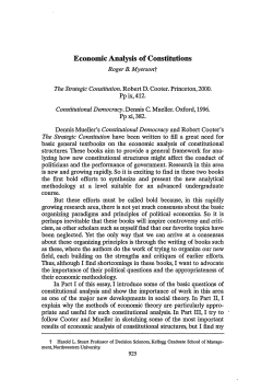 Economic Analysis of Constitutions (reviewing