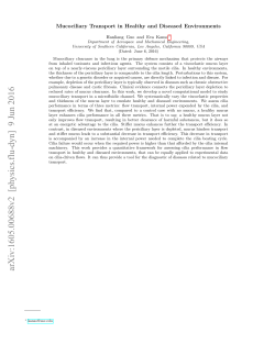 Mucociliary Transport in Healthy and Diseased Environments