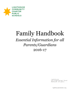 Family Handbook - Lighthouse Community Charter School