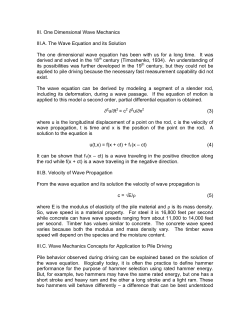 III. One Dimensional Wave Mechanics III.A. The Wave Equation and