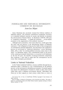 Federalism and Individual Sovereignty: Comment on