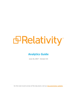 Analytics Guide
