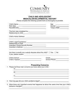 CHILD AND ADOLESCENT MEDICAL