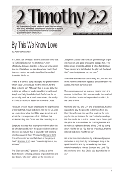 By This We Know Love